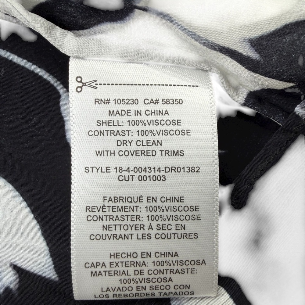 Equipment Neema Silk Feel Wrap Midi Dress Black White Floral Size 8 - Picture 9 of 15